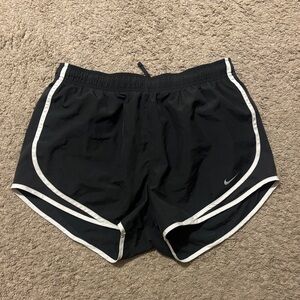 Nike Black Athletic Shorts with White Accents